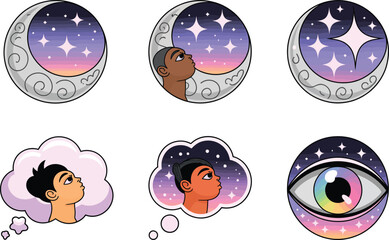 A collection of cute, colorful Easter egg icon illustrations perfect for web and app designs