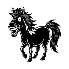 black horse vector illustration