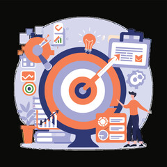 2d vector illustration colorful  business , TRAINING and study work hard successes 
