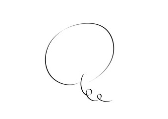 手書きの吹き出しのベクターイラスト