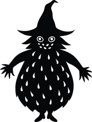  Witch Monster Halloween Character silhouette
