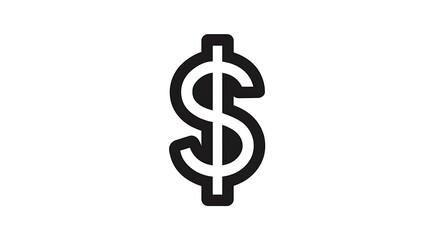 Obraz premium Dollar sign icon outline editable stroke modern vector style financial banking currency exchange design for UI elements
