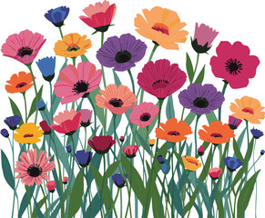 Fototapeta premium Flower silhouette vector illustration