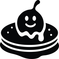 Melting Ice Cream Ghost on Pancake