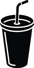 Soda Cup with Straw - Vector Art