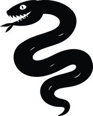 Slithering Snake Icon Minimal Design