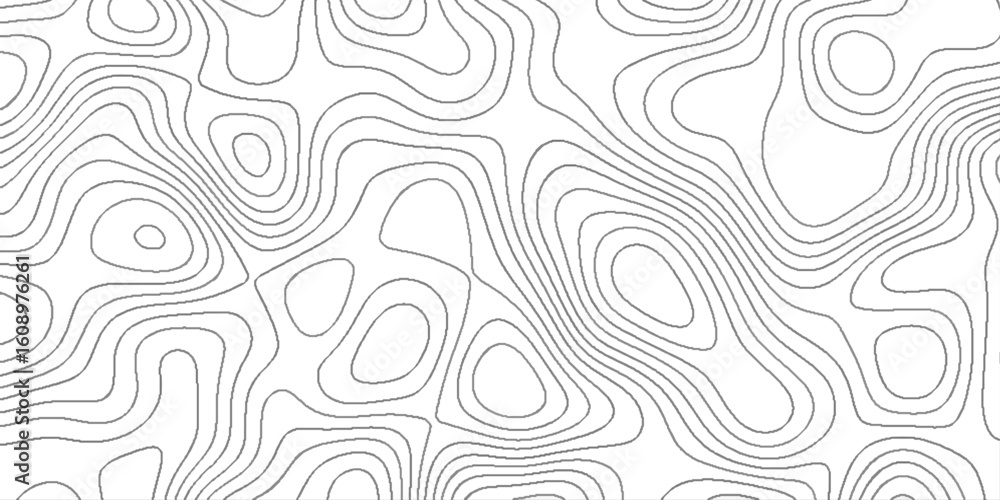Poster topographic geographic mountain grid terrain map topo pattern wavy white line design, abstract patte