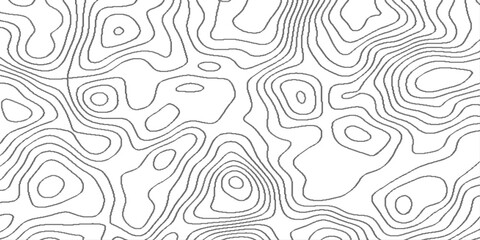 Topographic contour lines map seamless pattern, vector natural shadow papercut web topography map spiral line, pattern shape in organic wood on white and transparent background.