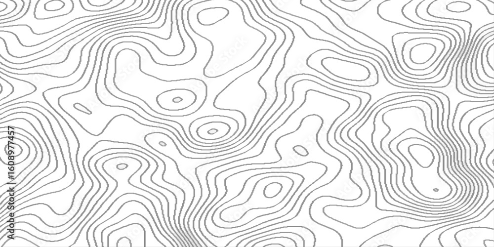 Poster topographic contour lines grid map seamless pattern, pattern shape in organic wood on white and tran