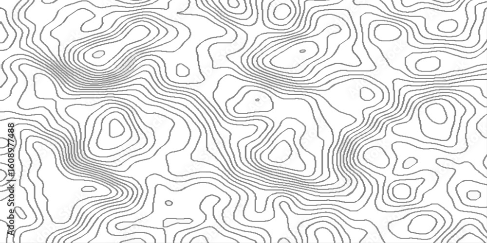 Poster topographic contour lines grid map seamless pattern, pattern shape in organic wood on white and tran
