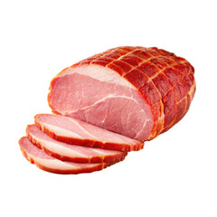 piece of ham on transparent background