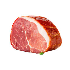 piece of ham on transparent background