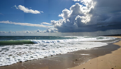 Le ciel est dégagé sur la plage