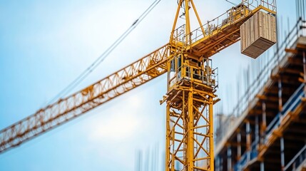 Tower crane at construction site