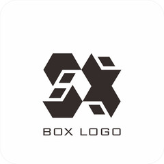 A set of editable vector box templates featuring isometric mockups, flat dieline layouts, and minimalist logo and icon designs. Ideal for product packaging, branding, and print use.