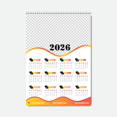 Simple and Clean Calendar Design.