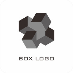A set of editable vector box templates featuring isometric mockups, flat dieline layouts, and minimalist logo and icon designs. Ideal for product packaging, branding, and print use.