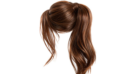Obraz premium Brown high ponytail hairpiece isolated