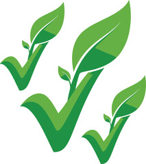 Letter V Leaf Logo, for business related to leaf, nature, plant, ecology, or environment with V initial