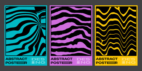 Set of Creative concept modern abstract art design. Templates for celebration, ads, branding, banner, cover, label, poster, sales.