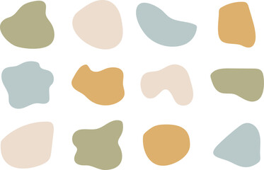 Colorful abstract organic shapes collection