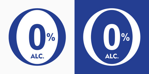 Alcohol-Free Label &ndash; 0% Alcohol Logo for Safe and Gentle Product Packaging