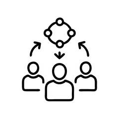 company culture icon vector silhouette