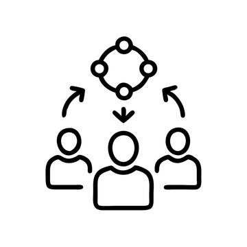 company culture icon vector silhouette