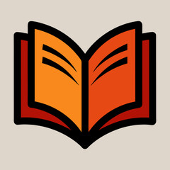 open book icon vector silhouette