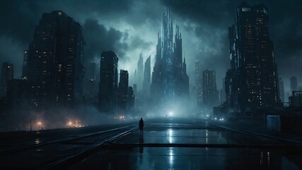 Earth in recovery after devastating war with dark post apocalyptic atmosphere showing resilience and rebirth through scattered ruins and emerging signs of life