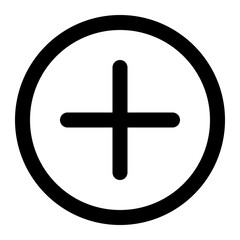Plus Add Circle Outline Icon