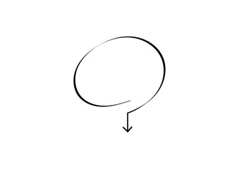 手書きの吹き出しのベクターイラスト