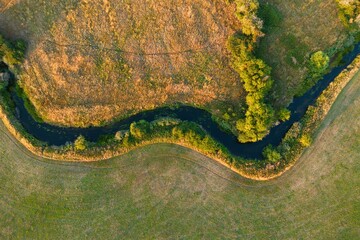  Aerial photography of River Ray in Swindon, Wiltshire, UK