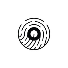 Minimal Security Logo Fingerprint logo O