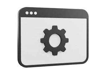 Isolated Web Browser Settings Cogwheel