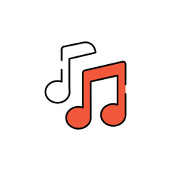 Music icon design with white background stock illustration