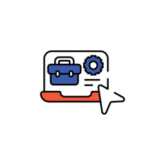 Online Bussines icon design with white background stock illustration