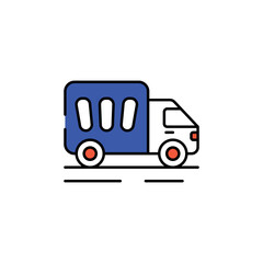 Delivey Truck icon design with white background stock illustration