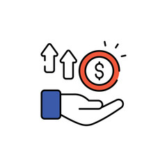 Generate Money icon design with white background stock illustration