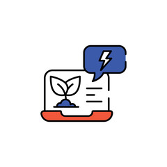 Eco Energy icon design with white background stock illustration