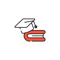 Education icon design with white background stock illustration