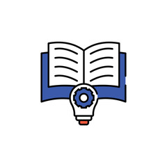 learning icon design with white background stock illustration