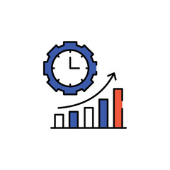 Efficiency icon design with white background stock illustration