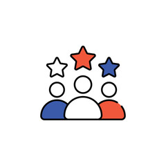 Customer Experience icon design with white background stock illustration