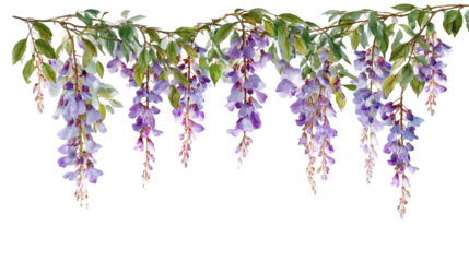 Wisteria flowers low angle view

