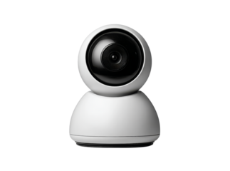 Modern wireless smart home security camera system. Isolated On Transparent Background