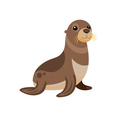 Minimal sea lion icon vector illustration