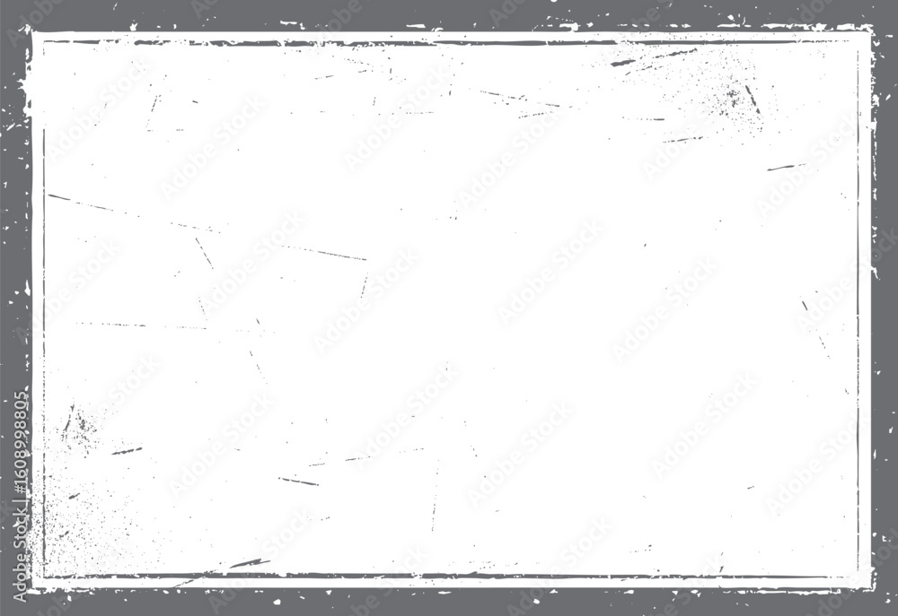 Poster scratched rectangular texture background. grunge artistic frame with light marks. minimal vintage ov