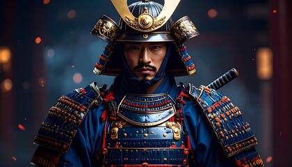 Samurai warrior portrait