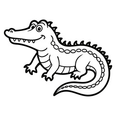 vector illustration of a crocodile